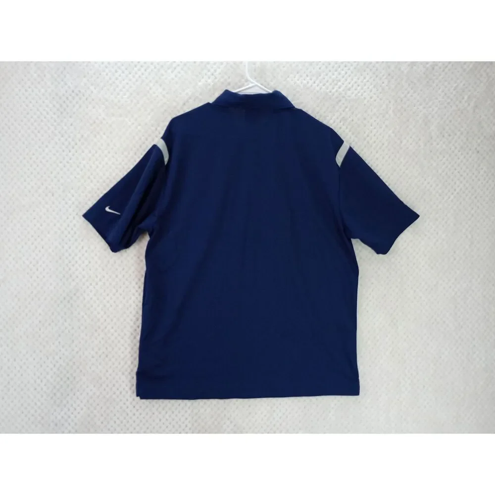Nike Golf Dri-Fit Men's Large Navy Blue Polo Shirt